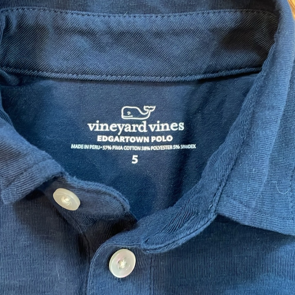 Boy’s Vineyard Vines Edgartown Polo Shirt. Size 5. Like New Condition. - Picture 6 of 10